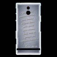 Coque Sony Xperia P Bons heureux Bleu Citation Oscar Wilde