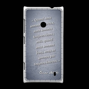 Coque Nokia Lumia 520 Bons heureux Bleu Citation Oscar Wilde