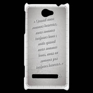 Coque HTC Windows Phone 8S Bons heureux Gris Citation Oscar Wilde