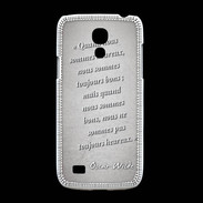 Coque Samsung Galaxy S4mini Bons heureux Gris Citation Oscar Wilde