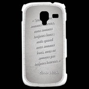 Coque Samsung Galaxy Ace 2 Bons heureux Gris Citation Oscar Wilde