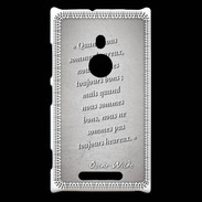 Coque Nokia Lumia 925 Bons heureux Gris Citation Oscar Wilde