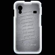 Coque Samsung ACE S5830 Bons heureux Noir Citation Oscar Wilde