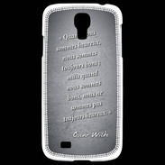 Coque Samsung Galaxy S4 Bons heureux Noir Citation Oscar Wilde