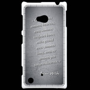 Coque Nokia Lumia 720 Bons heureux Noir Citation Oscar Wilde