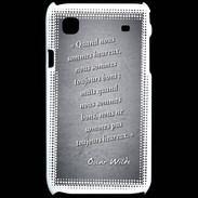 Coque Samsung Galaxy S Bons heureux Noir Citation Oscar Wilde