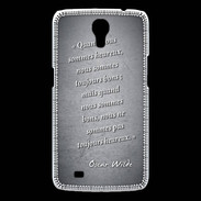 Coque Samsung Galaxy Mega Bons heureux Noir Citation Oscar Wilde