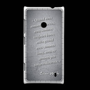 Coque Nokia Lumia 520 Bons heureux Noir Citation Oscar Wilde