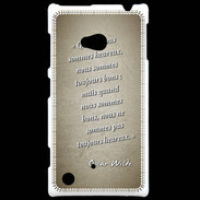 Coque Nokia Lumia 720 Bons heureux Sepia Citation Oscar Wilde