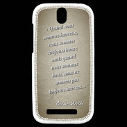 Coque HTC One SV Bons heureux Sepia Citation Oscar Wilde