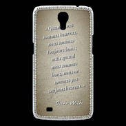 Coque Samsung Galaxy Mega Bons heureux Sepia Citation Oscar Wilde