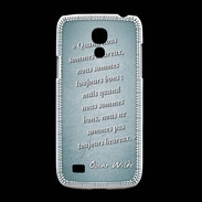 Coque Samsung Galaxy S4mini Bons heureux Turquoise Citation Oscar Wilde