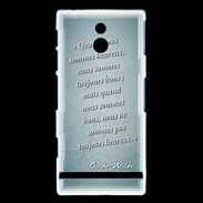 Coque Sony Xperia P Bons heureux Turquoise Citation Oscar Wilde