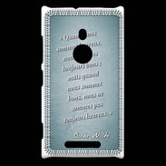 Coque Nokia Lumia 925 Bons heureux Turquoise Citation Oscar Wilde