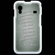 Coque Samsung ACE S5830 Bons heureux Vert Citation Oscar Wilde