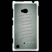 Coque Nokia Lumia 720 Bons heureux Vert Citation Oscar Wilde