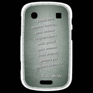 Coque Blackberry Bold 9900 Bons heureux Vert Citation Oscar Wilde
