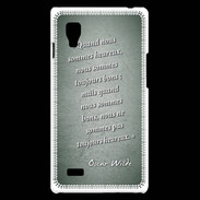 Coque LG Optimus L9 Bons heureux Vert Citation Oscar Wilde