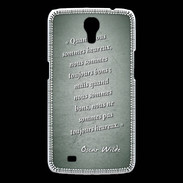 Coque Samsung Galaxy Mega Bons heureux Vert Citation Oscar Wilde