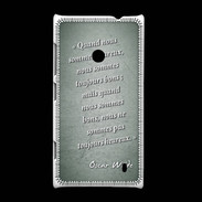 Coque Nokia Lumia 520 Bons heureux Vert Citation Oscar Wilde