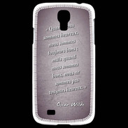 Coque Samsung Galaxy S4 Bons heureux Violet Citation Oscar Wilde