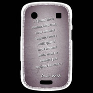Coque Blackberry Bold 9900 Bons heureux Violet Citation Oscar Wilde