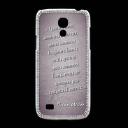 Coque Samsung Galaxy S4mini Bons heureux Violet Citation Oscar Wilde