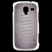 Coque Samsung Galaxy Ace 2 Bons heureux Violet Citation Oscar Wilde