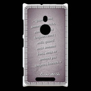 Coque Nokia Lumia 925 Bons heureux Violet Citation Oscar Wilde