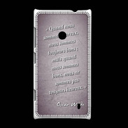 Coque Nokia Lumia 520 Bons heureux Violet Citation Oscar Wilde