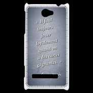 Coque HTC Windows Phone 8S Cartes gagnantes Bleu Citation Oscar Wilde