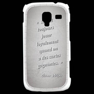 Coque Samsung Galaxy Ace 2 Cartes gagnantes Gris Citation Oscar Wilde