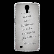 Coque Samsung Galaxy Mega Cartes gagnantes Gris Citation Oscar Wilde