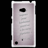 Coque Nokia Lumia 720 Cartes gagnantes Rose Citation Oscar Wilde