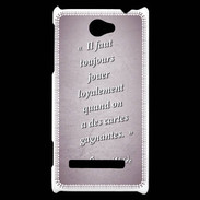 Coque HTC Windows Phone 8S Cartes gagnantes Rose Citation Oscar Wilde