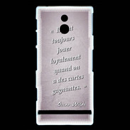 Coque Sony Xperia P Cartes gagnantes Rose Citation Oscar Wilde