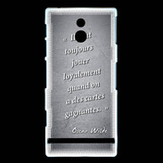 Coque Sony Xperia P Cartes gagnantes Noir Citation Oscar Wilde