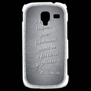 Coque Samsung Galaxy Ace 2 Cartes gagnantes Noir Citation Oscar Wilde