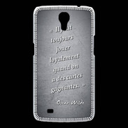 Coque Samsung Galaxy Mega Cartes gagnantes Noir Citation Oscar Wilde