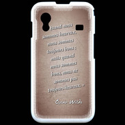 Coque Samsung ACE S5830 Bons heureux Rouge Citation Oscar Wilde