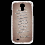 Coque Samsung Galaxy S4 Bons heureux Rouge Citation Oscar Wilde