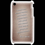 Coque iPhone 3G / 3GS Bons heureux Rouge Citation Oscar Wilde