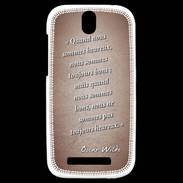 Coque HTC One SV Bons heureux Rouge Citation Oscar Wilde