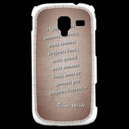 Coque Samsung Galaxy Ace 2 Bons heureux Rouge Citation Oscar Wilde