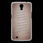 Coque Samsung Galaxy Mega Bons heureux Rouge Citation Oscar Wilde