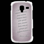 Coque Samsung Galaxy Ace 2 Bons heureux Rose Citation Oscar Wilde