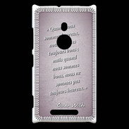 Coque Nokia Lumia 925 Bons heureux Rose Citation Oscar Wilde