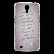 Coque Samsung Galaxy Mega Bons heureux Rose Citation Oscar Wilde