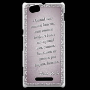 Coque Sony Xperia M Bons heureux Rose Citation Oscar Wilde