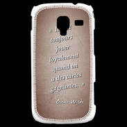 Coque Samsung Galaxy Ace 2 Cartes gagnantes Rouge Citation Oscar Wilde